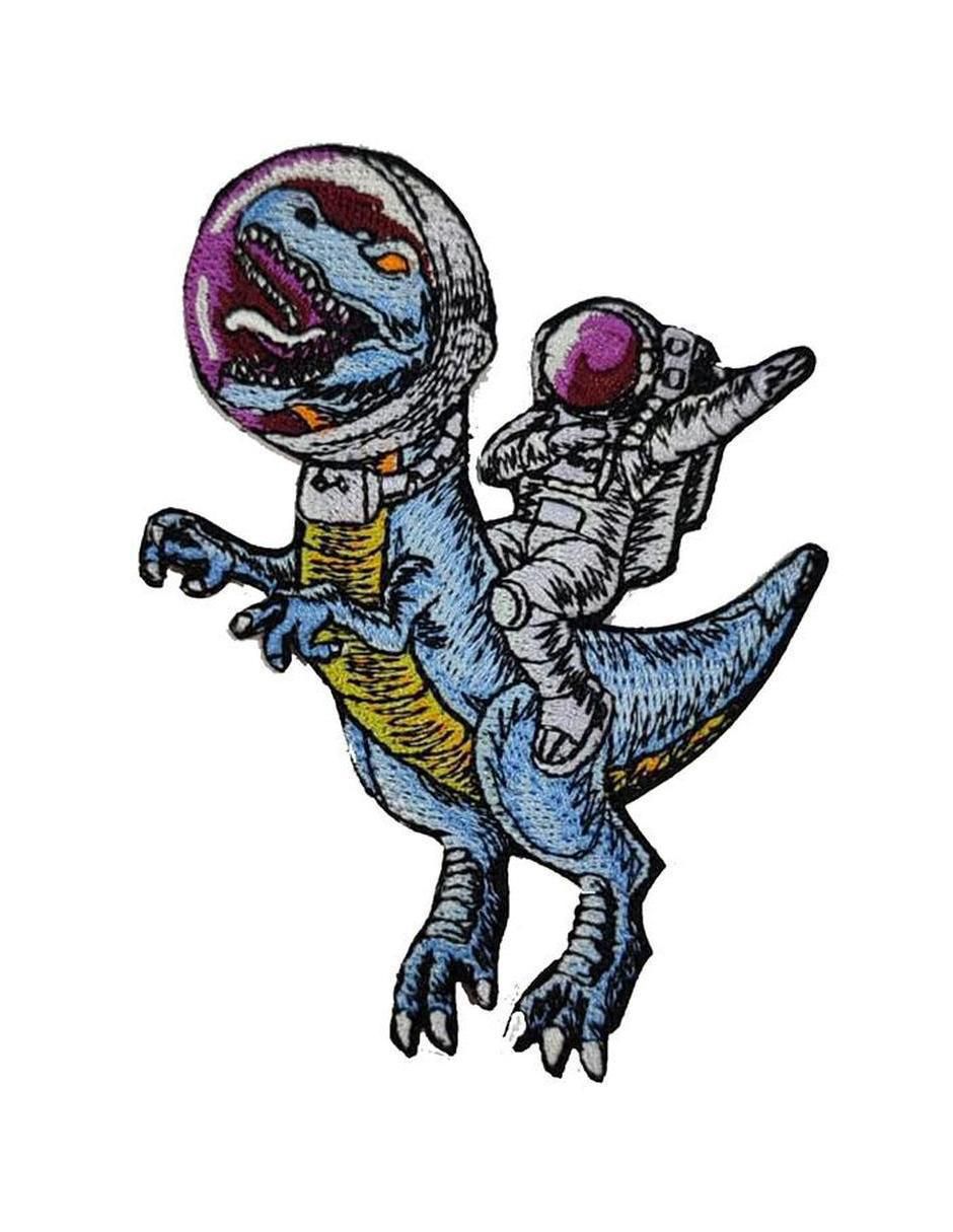 Parche decorativo para ropa Dinosaur02 aplicación bordado