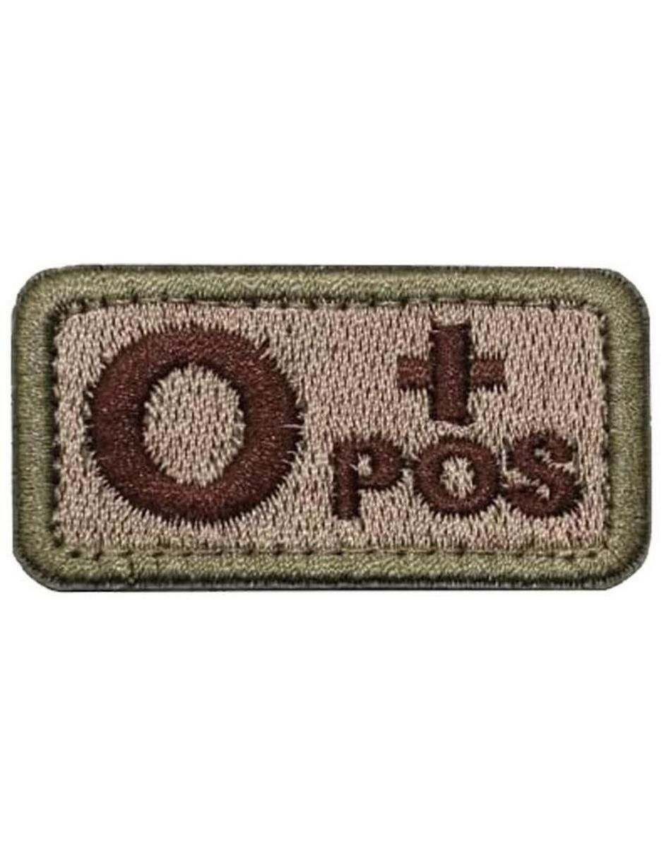 Parche decorativo para ropa Tipo de sangre O+ aplicación bordado