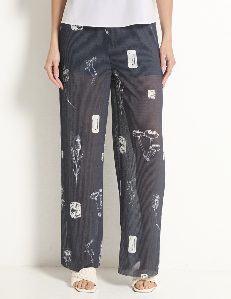 Pantalón relaxed wide leg para mujer