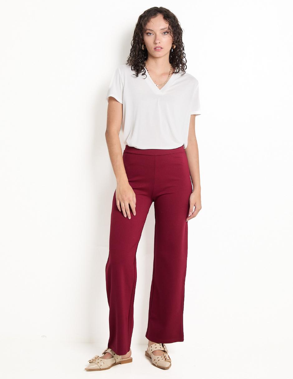 Playera manga corta cuello V para mujer 3