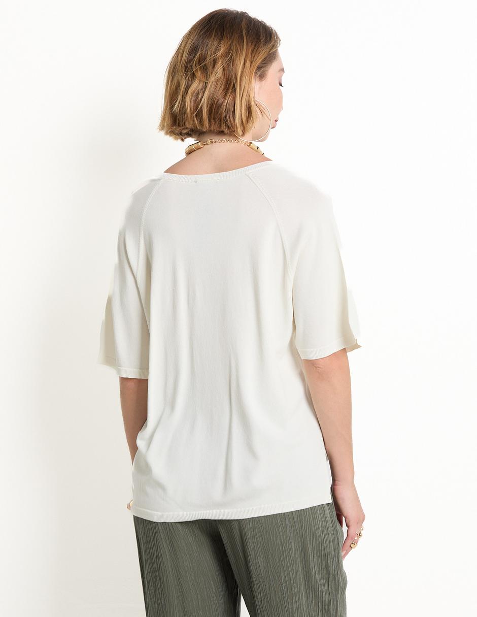 Suéter cuello redondo para mujer 2