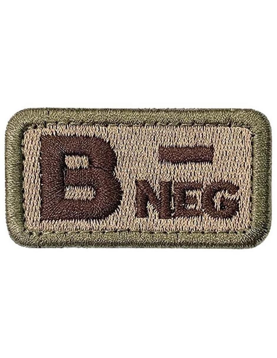 Parche decorativo para ropa Tipo de sangre B- aplicación bordado