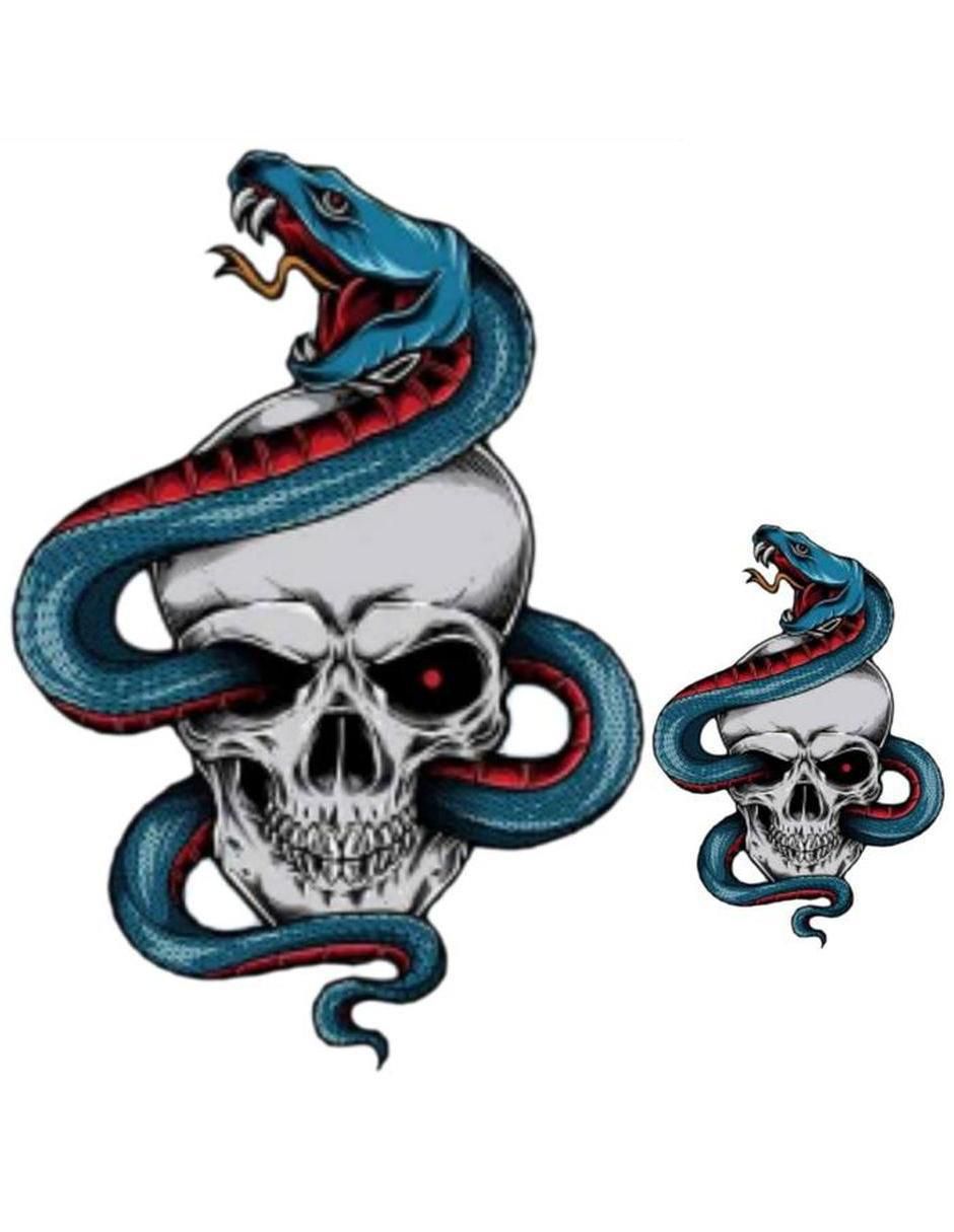 Parche decorativo para ropa Skull Snake03 Parche decorativo para ropa Skull Snake03