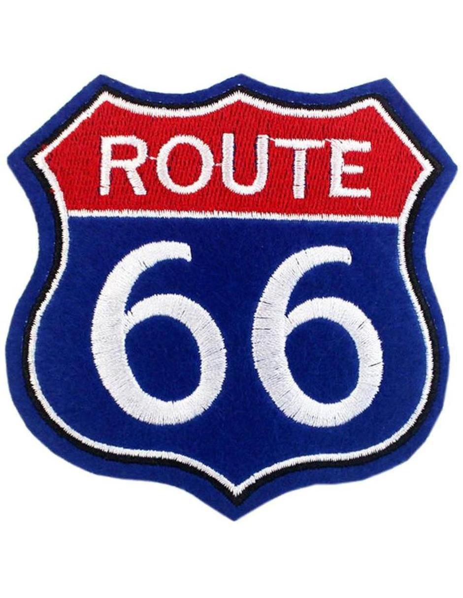 Parche decorativo para ropa Route 66 aplicación bordado Parche decorativo para ropa Route 66 aplicación bordado