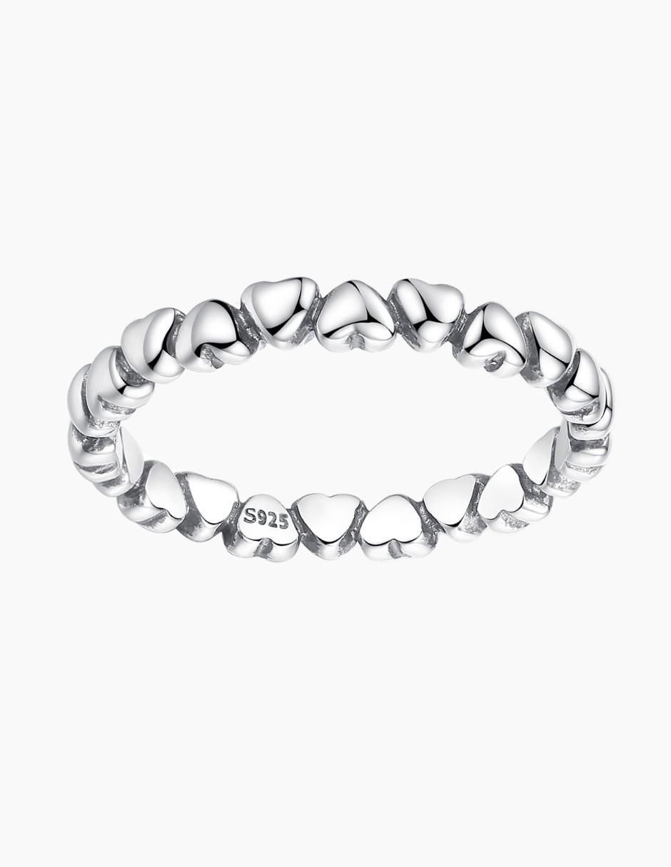 Anillo de corazón Beauty P 925 de plata pulido