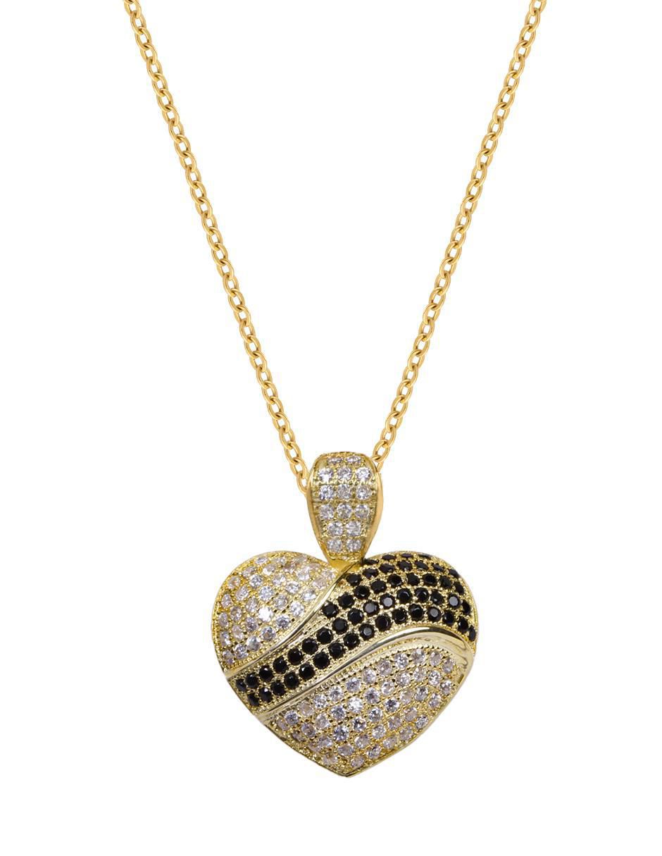 Collar con dije de corazón 18 K