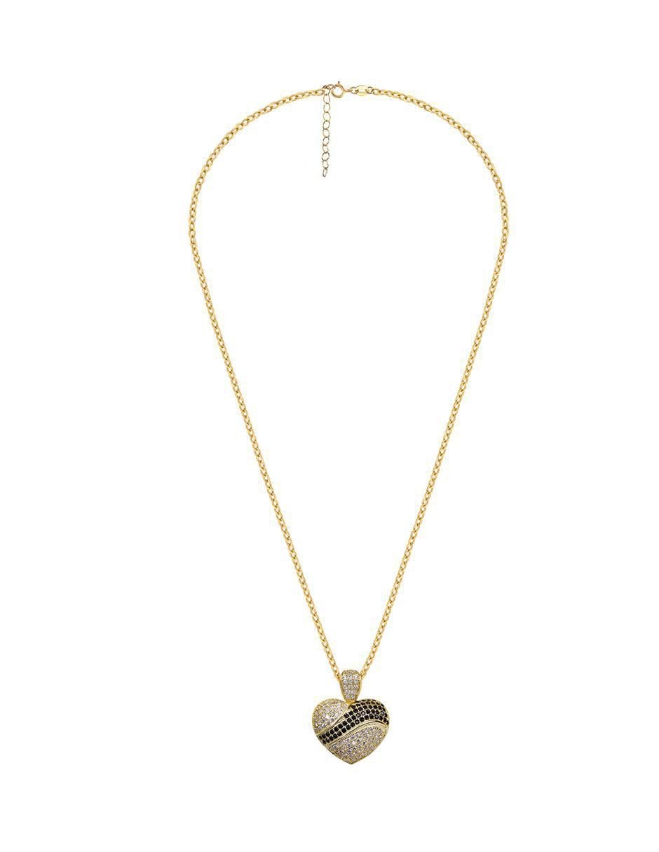 Collar con dije de corazón 18 K 2