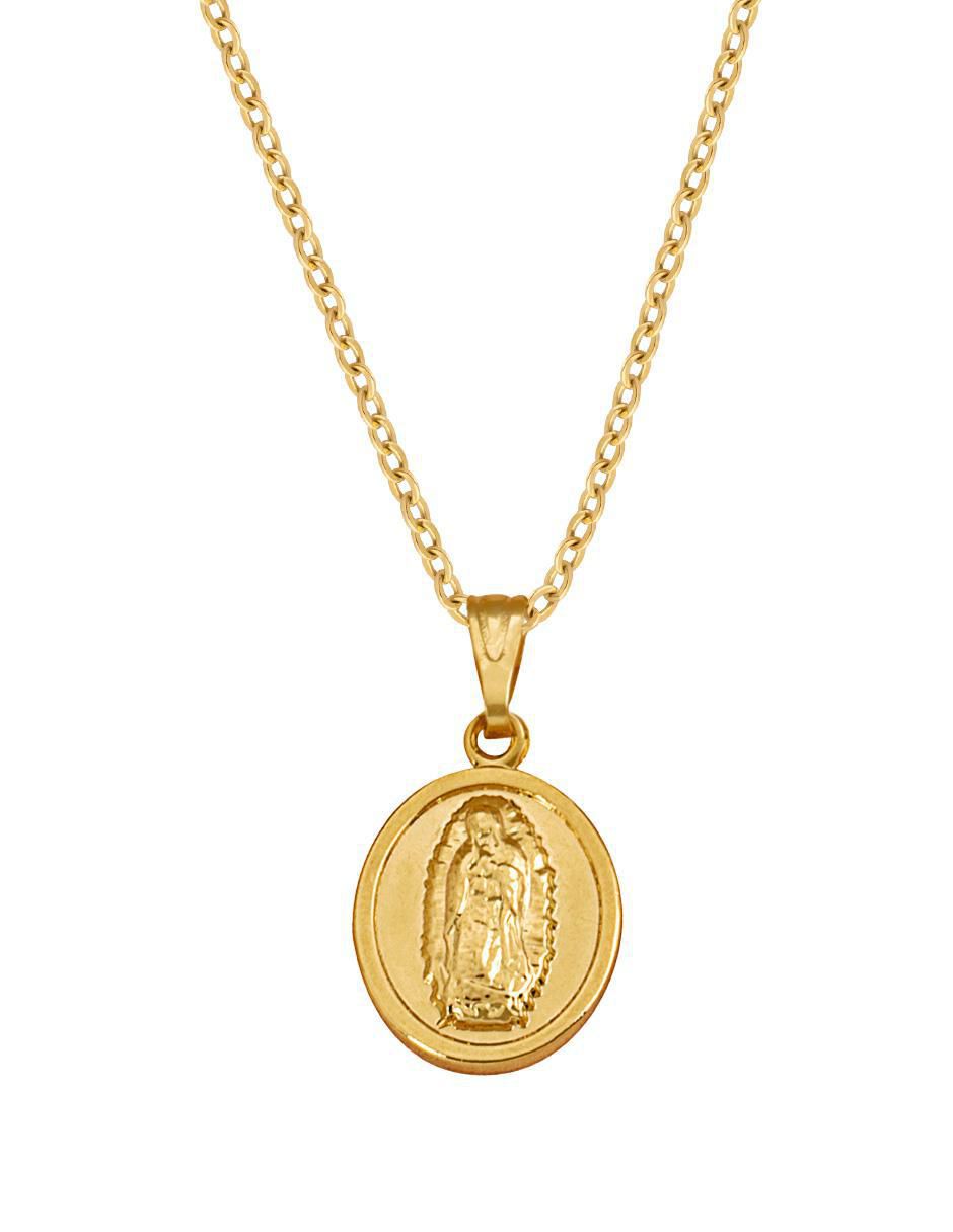 Collar con dije virgen de guadalupe 18 K