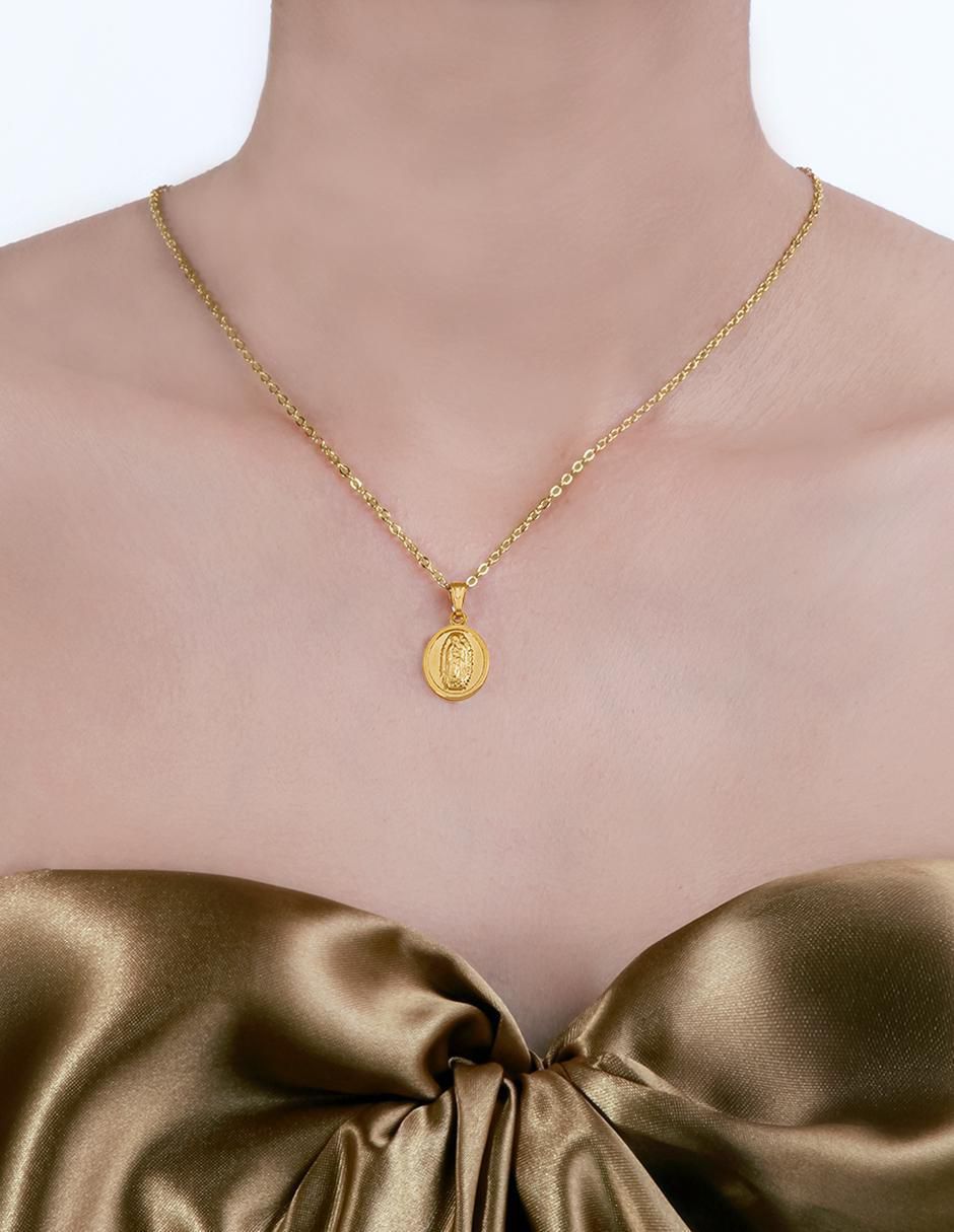 Collar con dije virgen de guadalupe 18 K 2