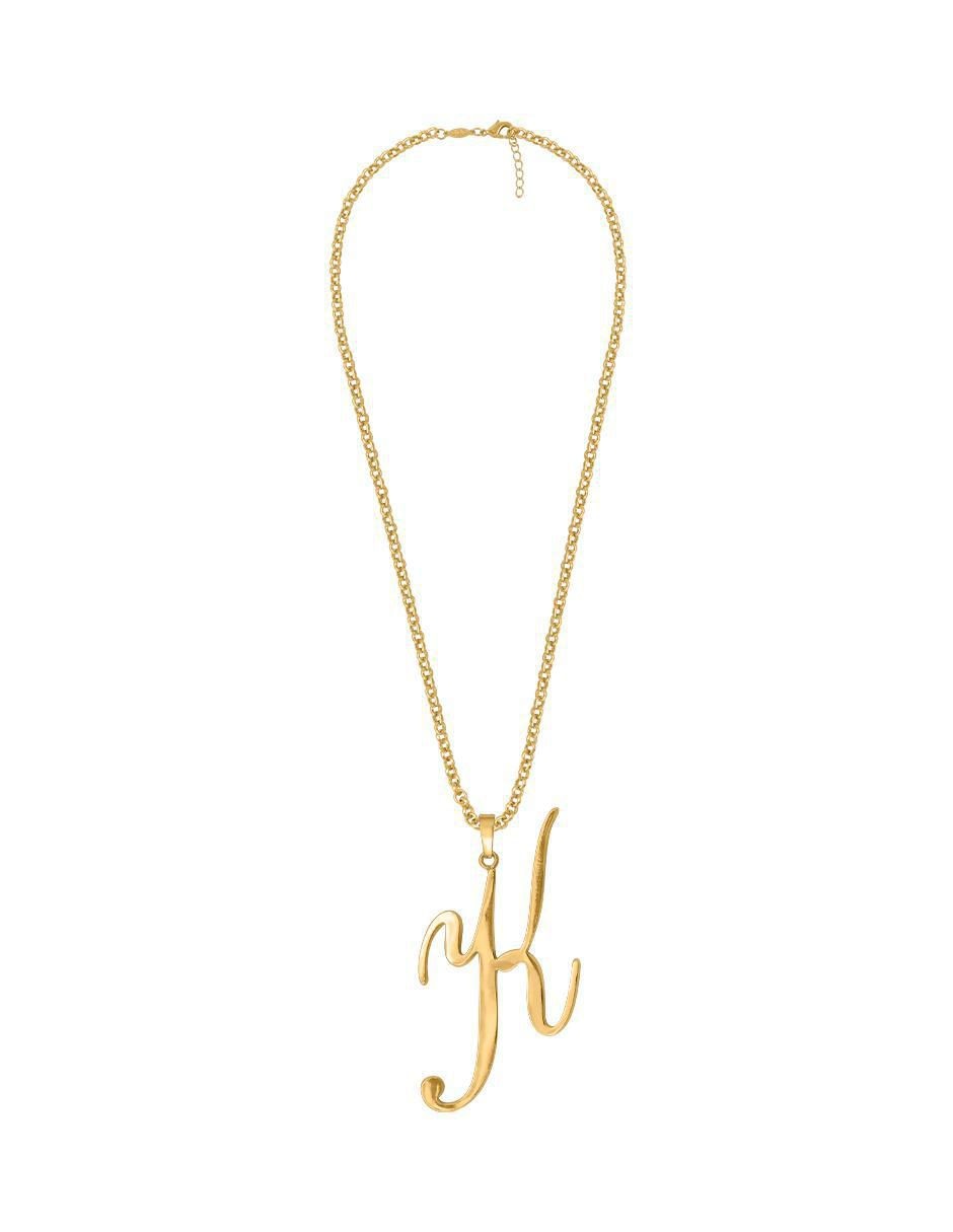 Collar con dije de letra k 18 K 3