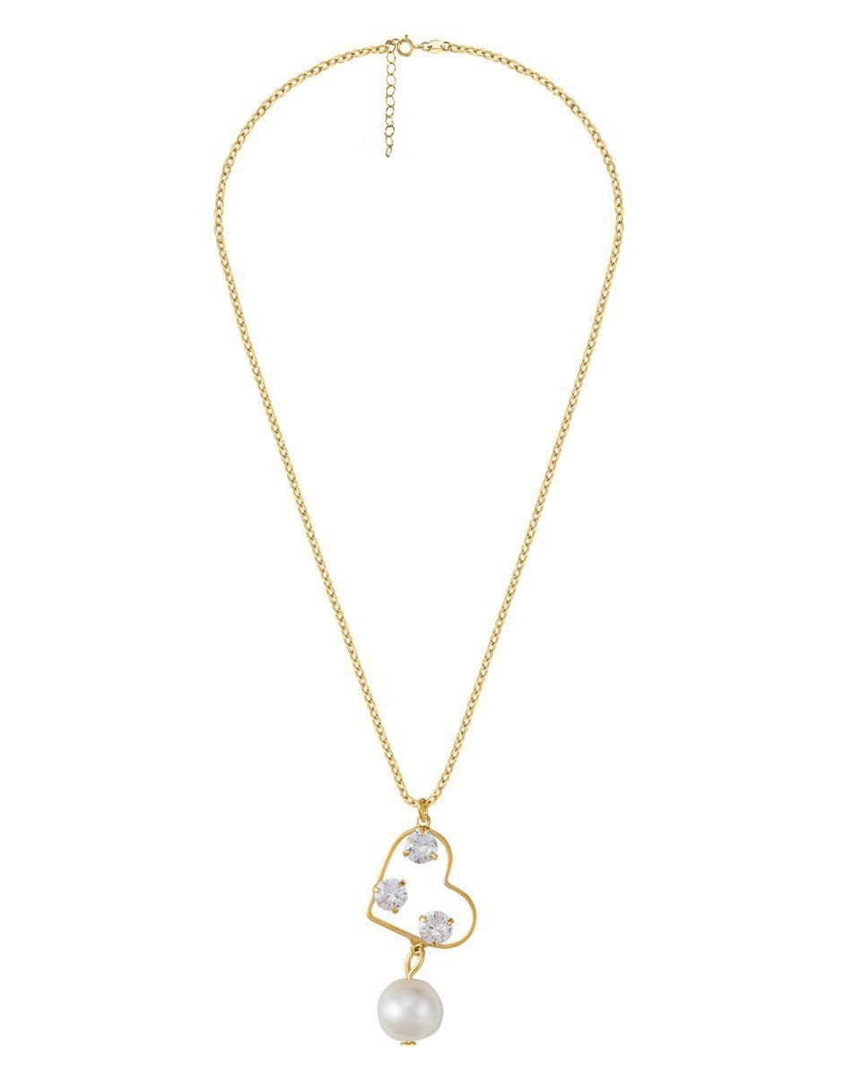 Collar con dije de corazón 18 K 3