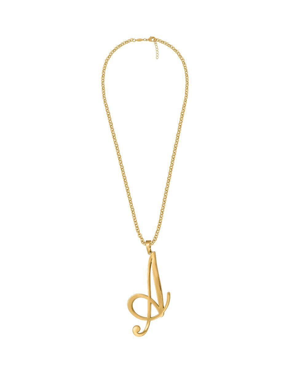 Collar con dije de letra a 18 K 3