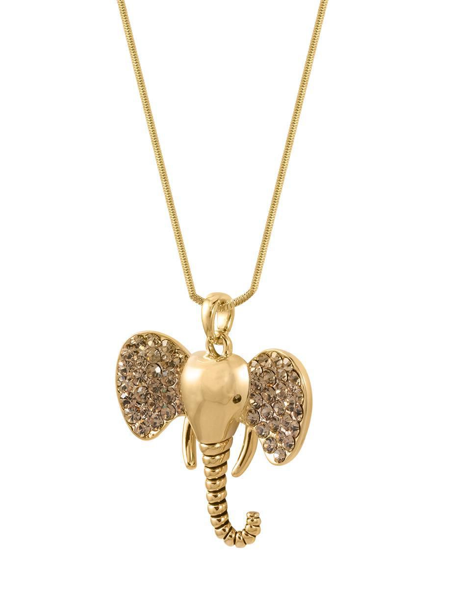 Collar con dije de elefante 18 K