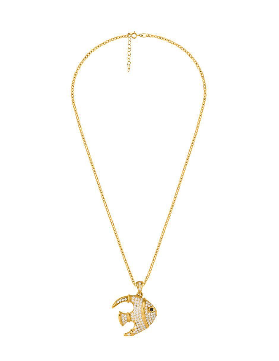 Collar con dije de peces 18 K 3