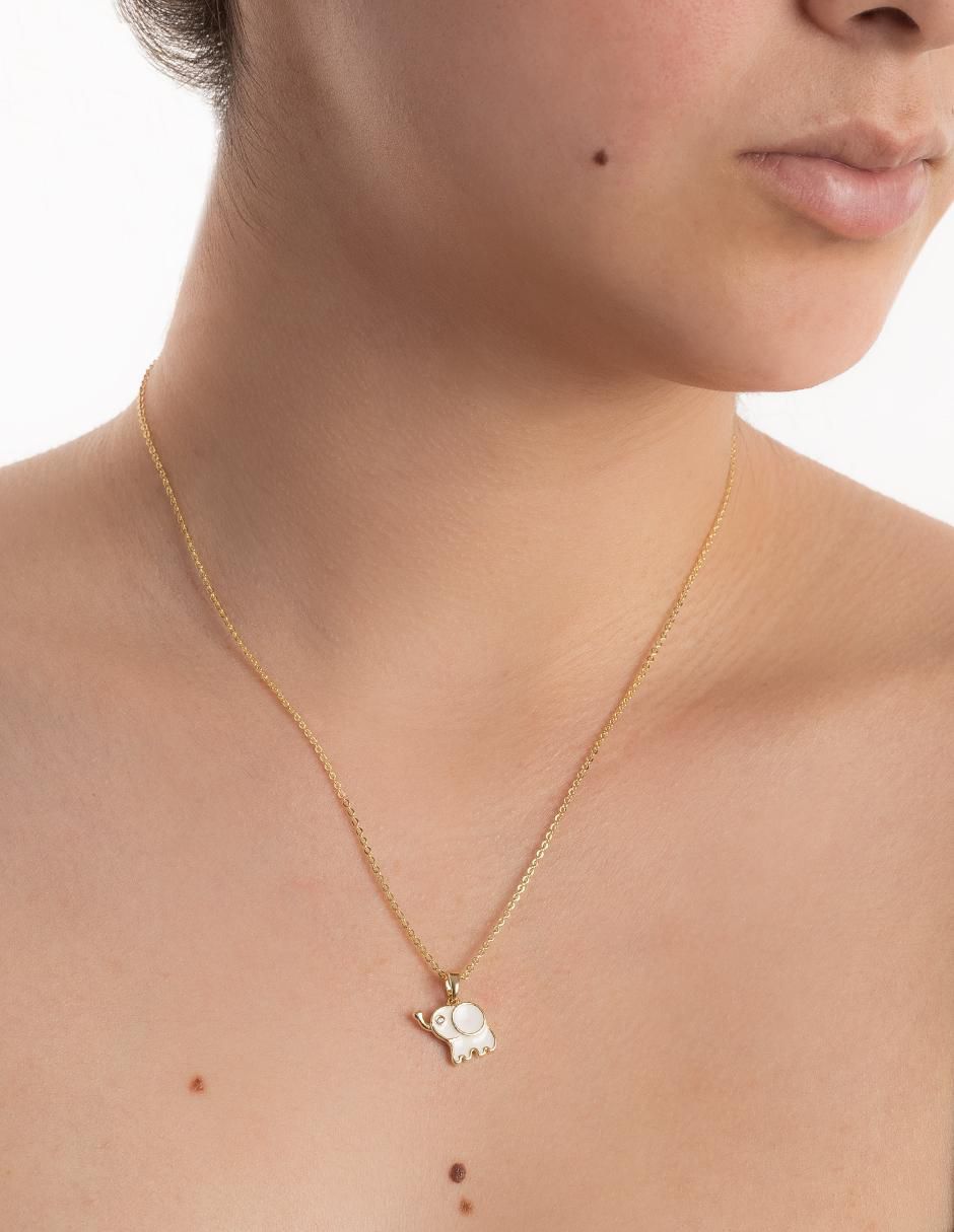 Collar con dije de elefante 18 K 2