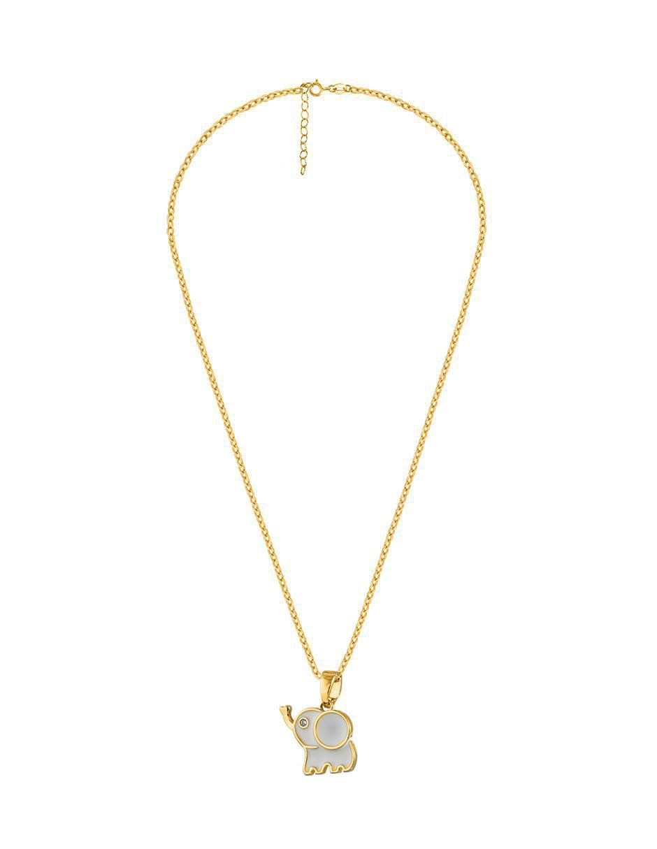Collar con dije de elefante 18 K 3