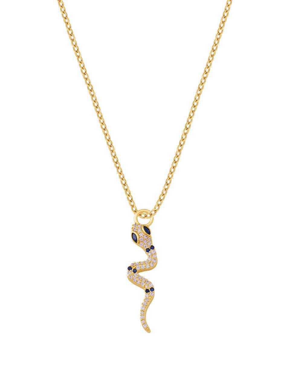 Collar con dije de serpiente 18 K