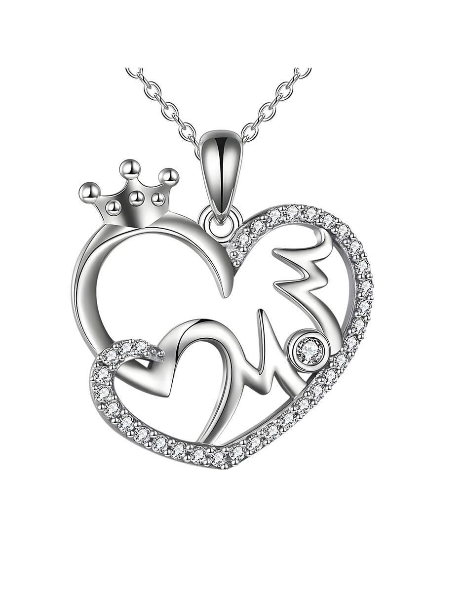 Collar de corazón de plata P 925