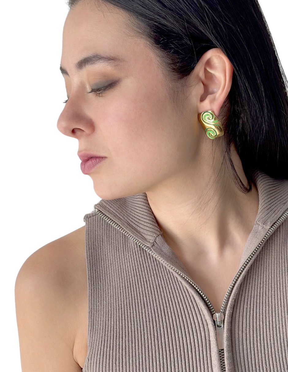 Aretes largos de metal 2