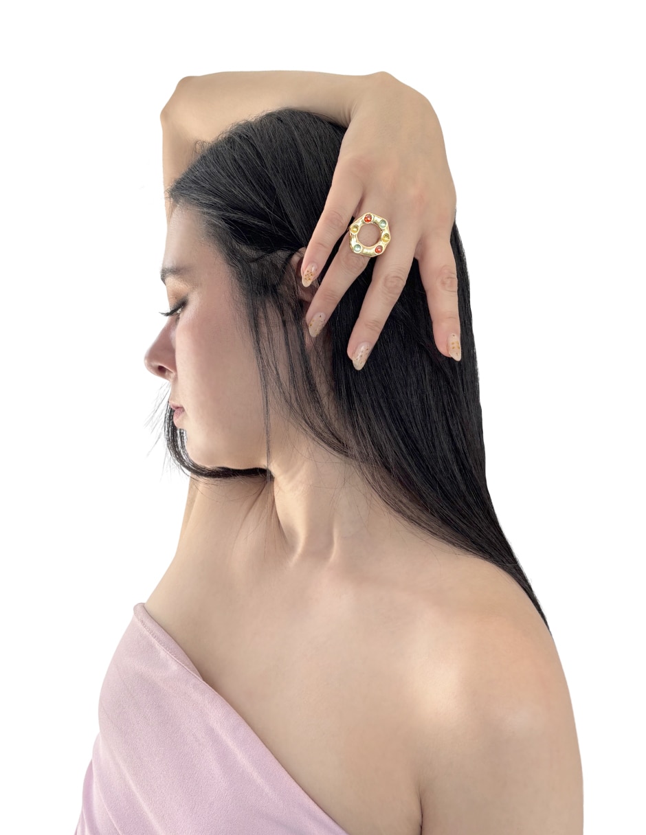 Anillo martillado 8