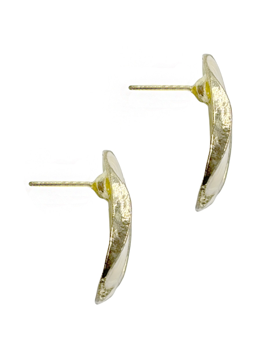 Aretes cortos circulares con acabado esmaltado 3