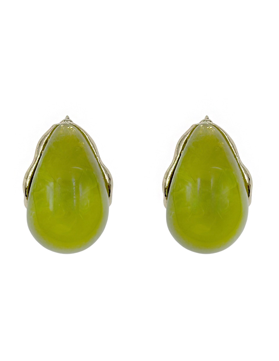 Aretes largos de gota con acabado brillante