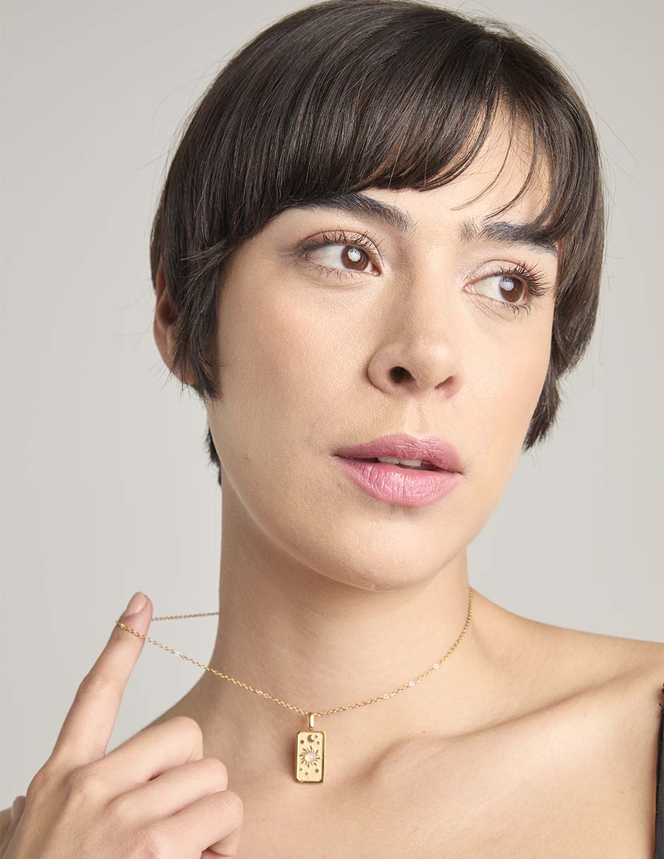 Collar con dije rectangular 6