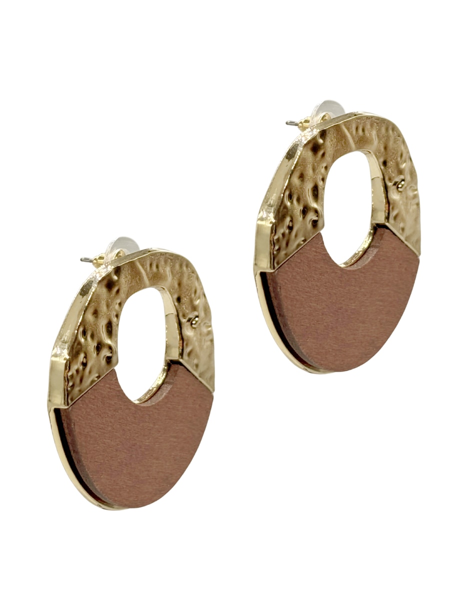 Aretes de círculo con acabado liso 4