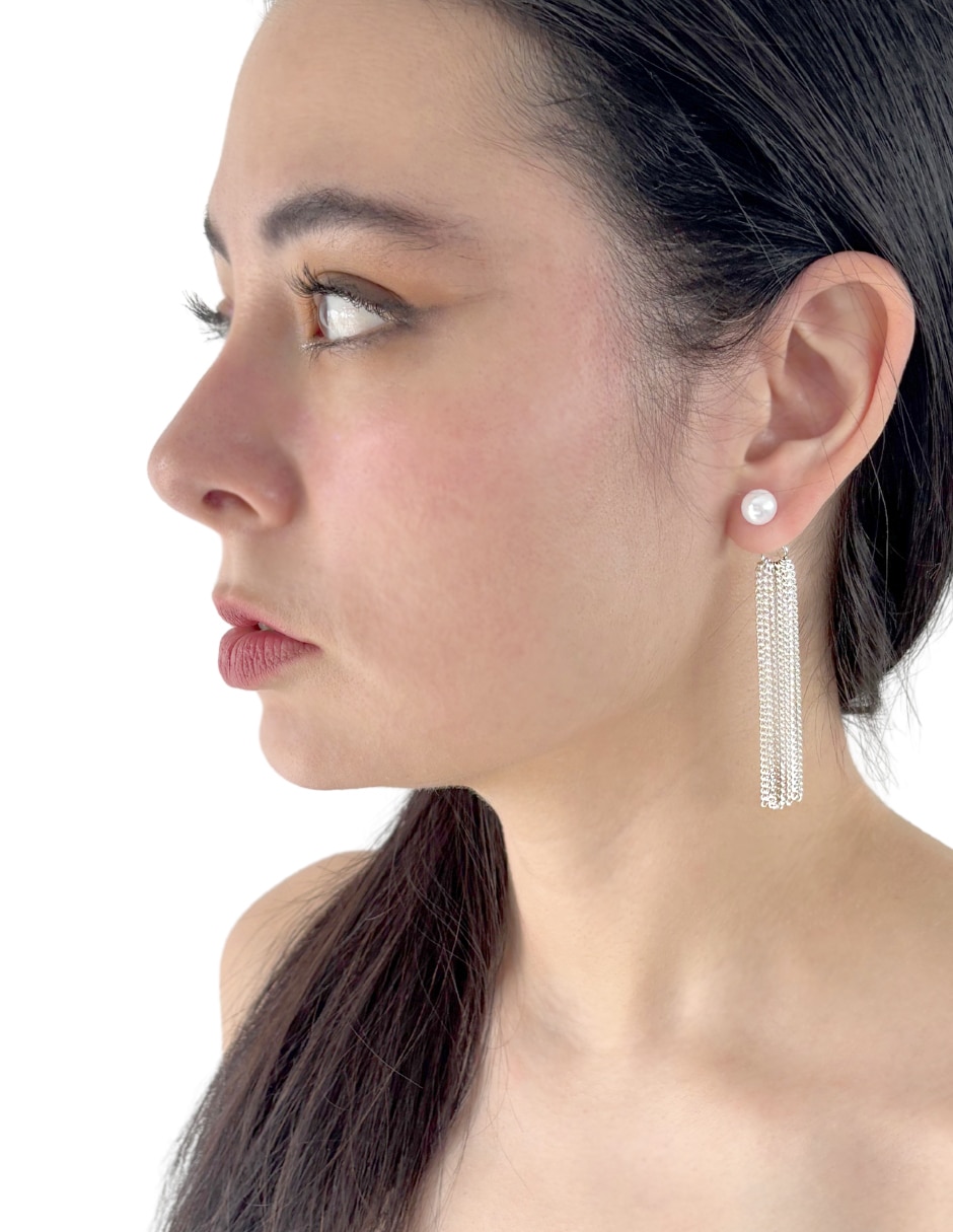 Aretes de círculo con acabado brillante 2
