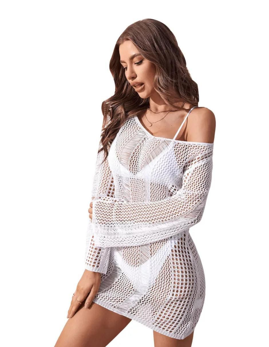Salida de playa vestido con amarre para mujer 3