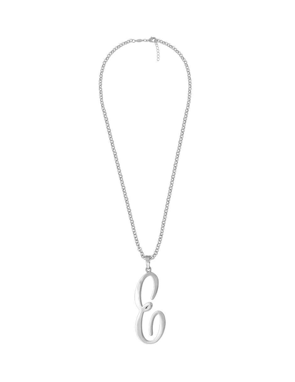 Collar con dije de letra e 3