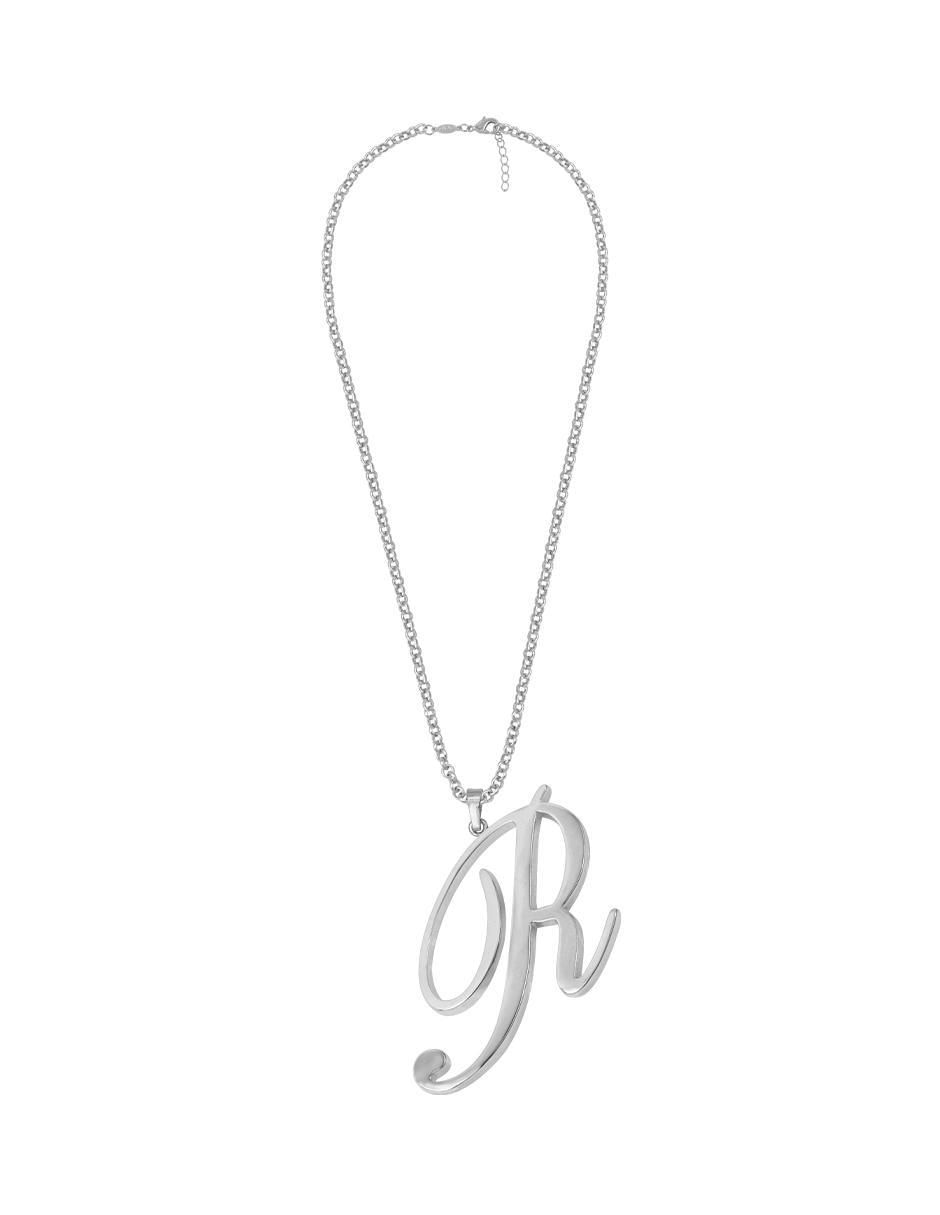 Collar con dije de letra r 3