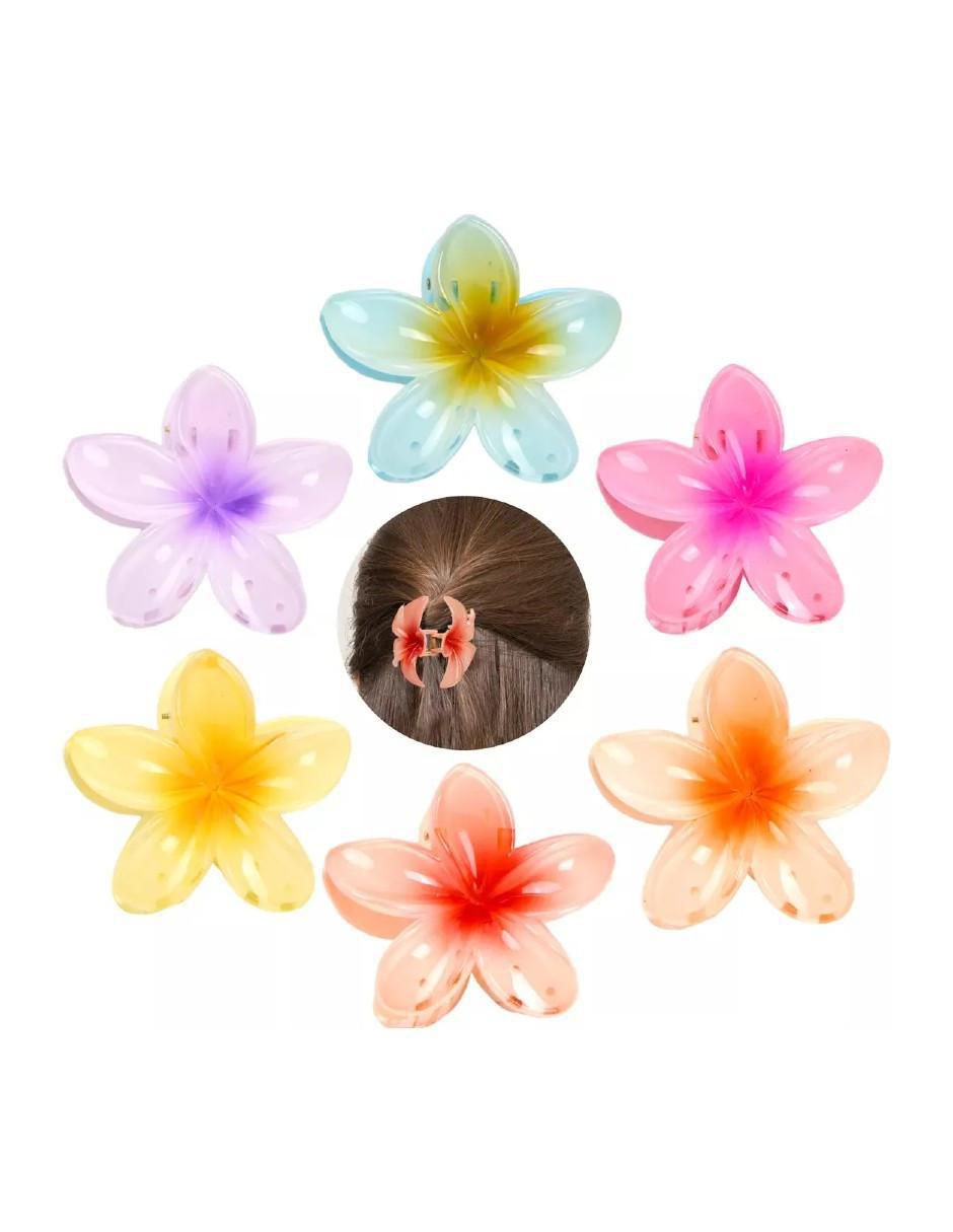 Set de pinzas para el cabello de plástico Flores 3