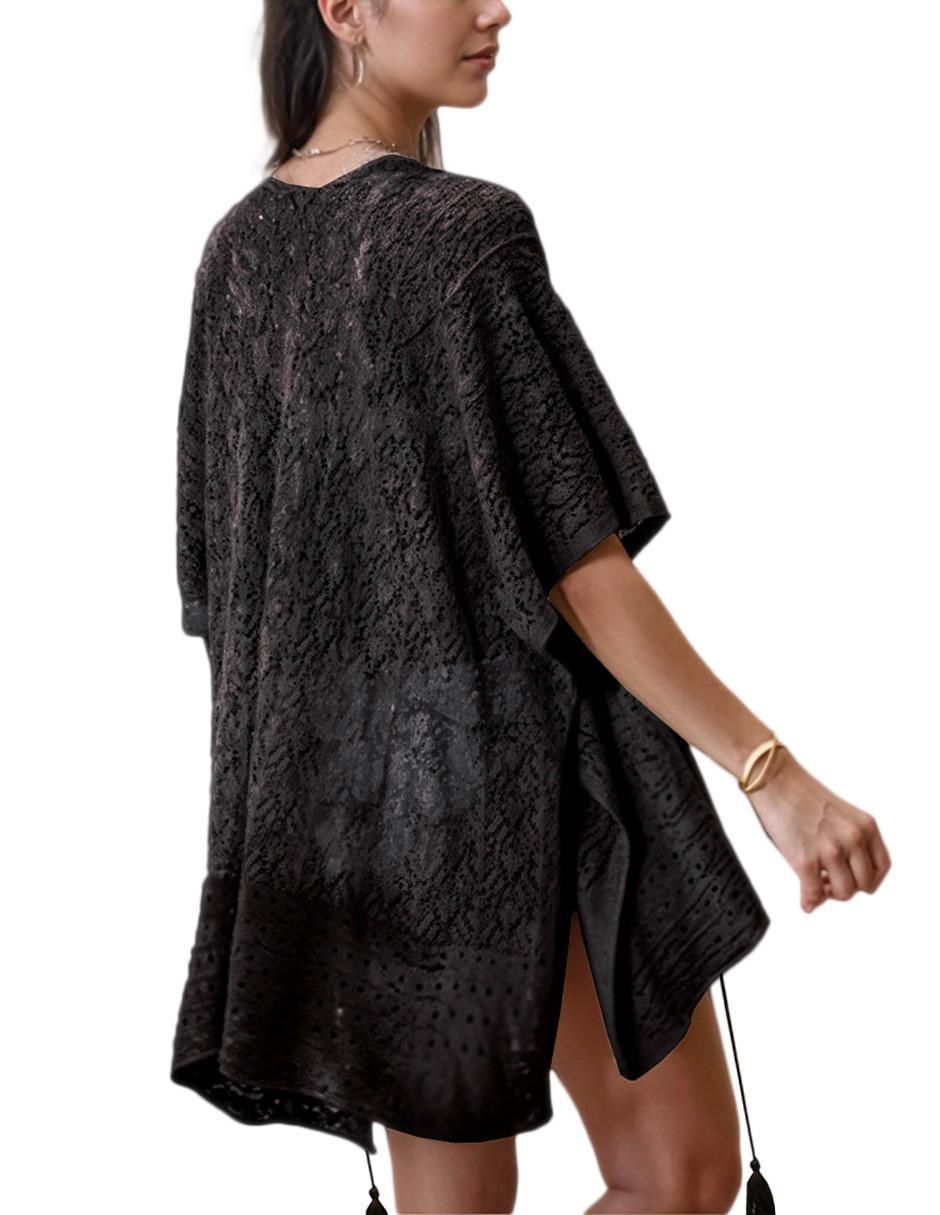 Salida de playa vestido con borla para mujer 3