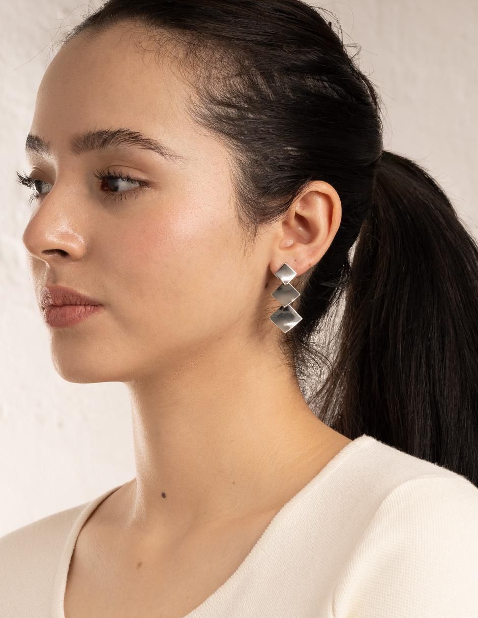 Aretes largos de rombo 4