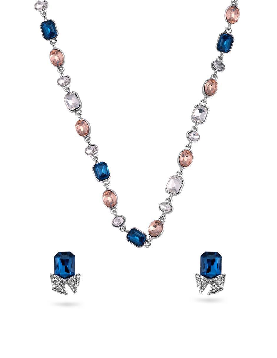 Aretes y collar cristal
