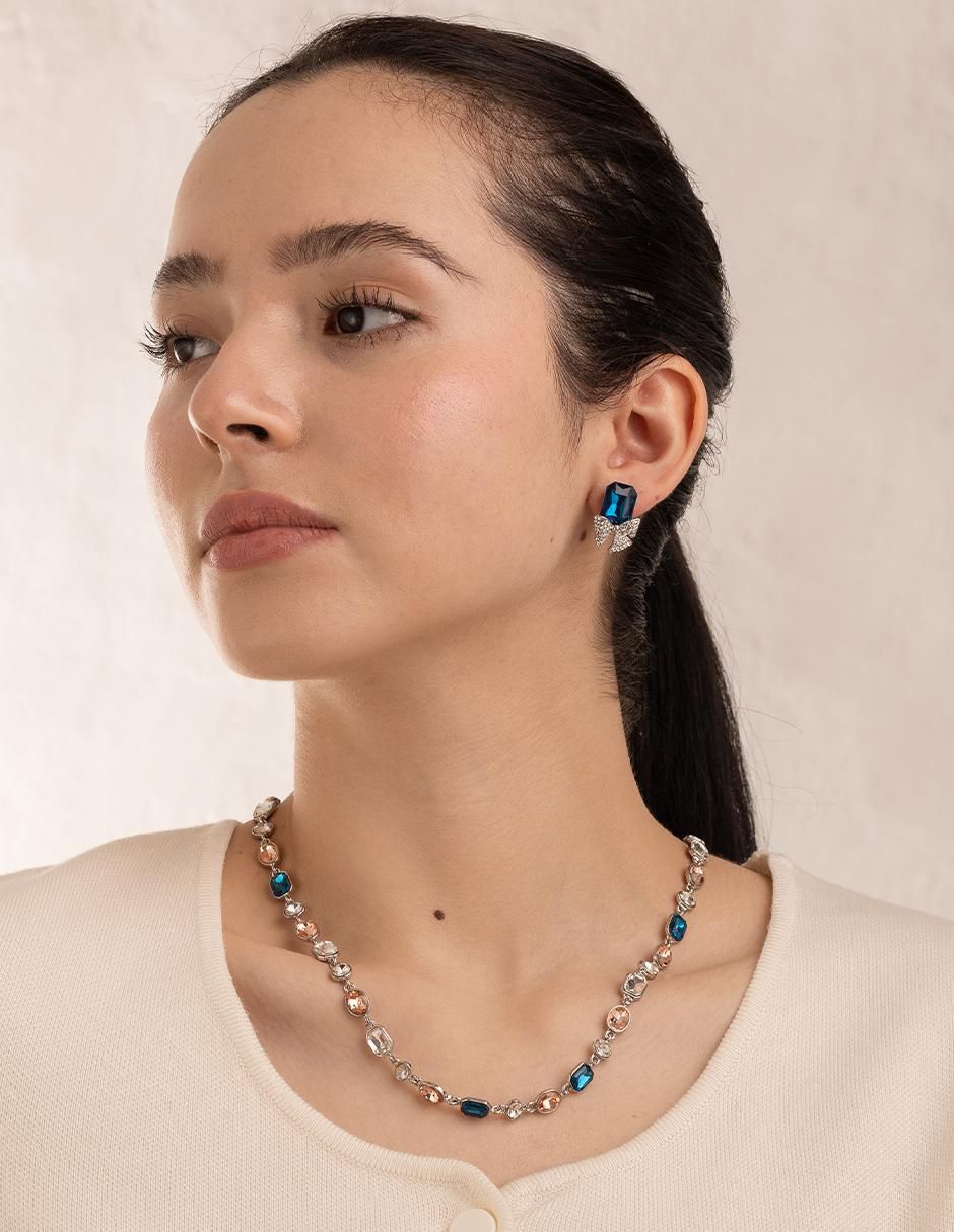 Aretes y collar cristal 3