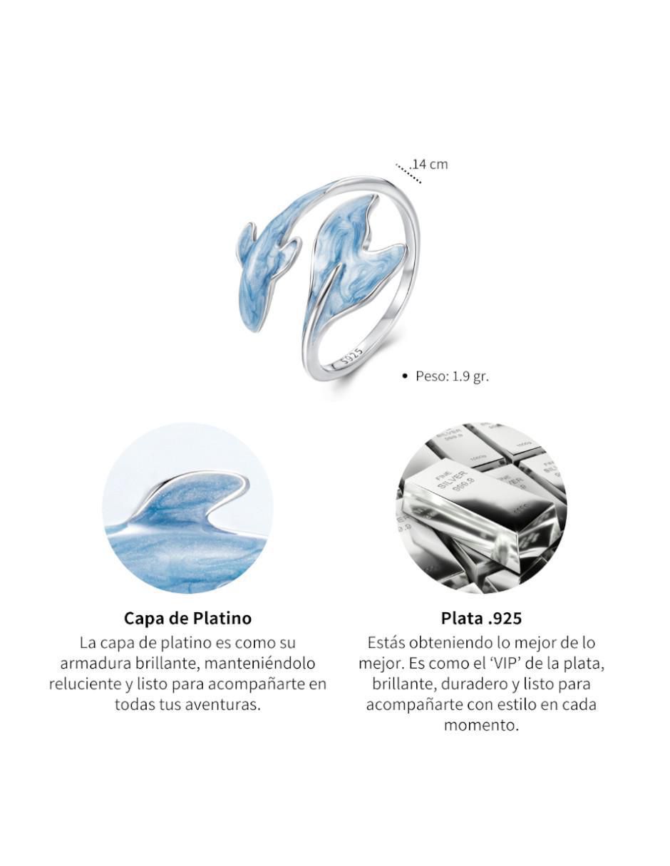 Anillo de ballena Nature P 925 de plata pulido 4