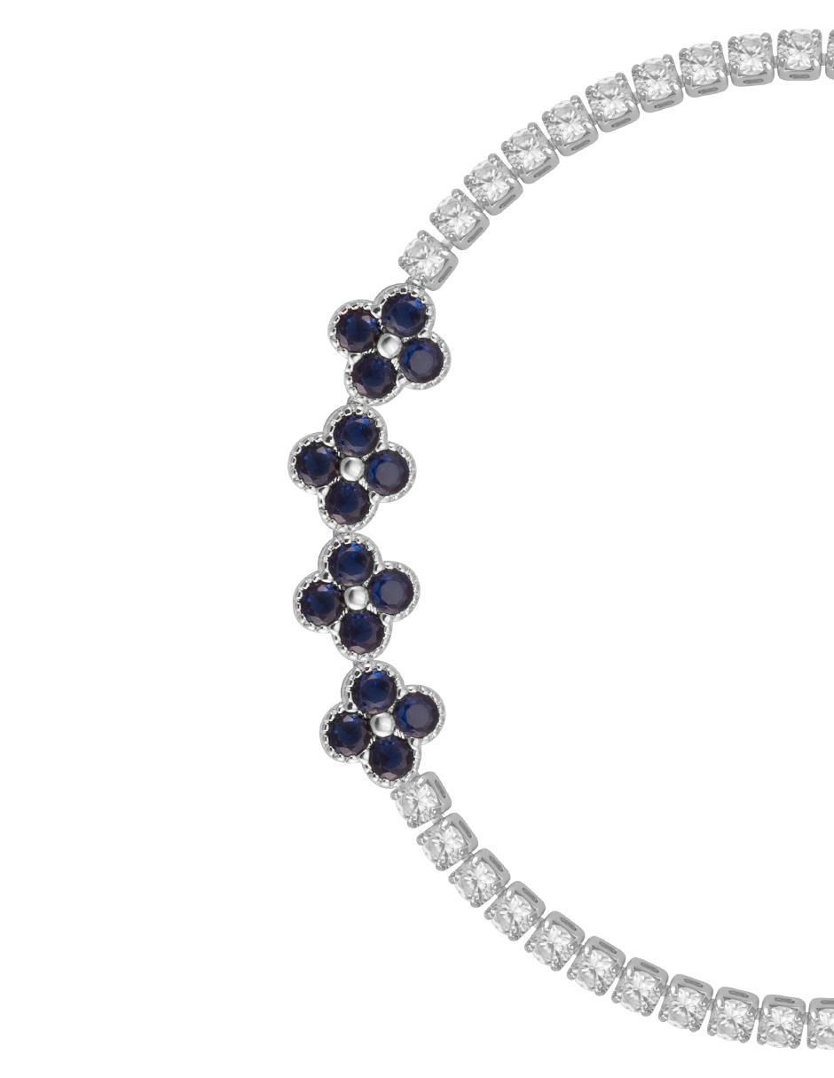 Pulsera con acabado baño rodio 2