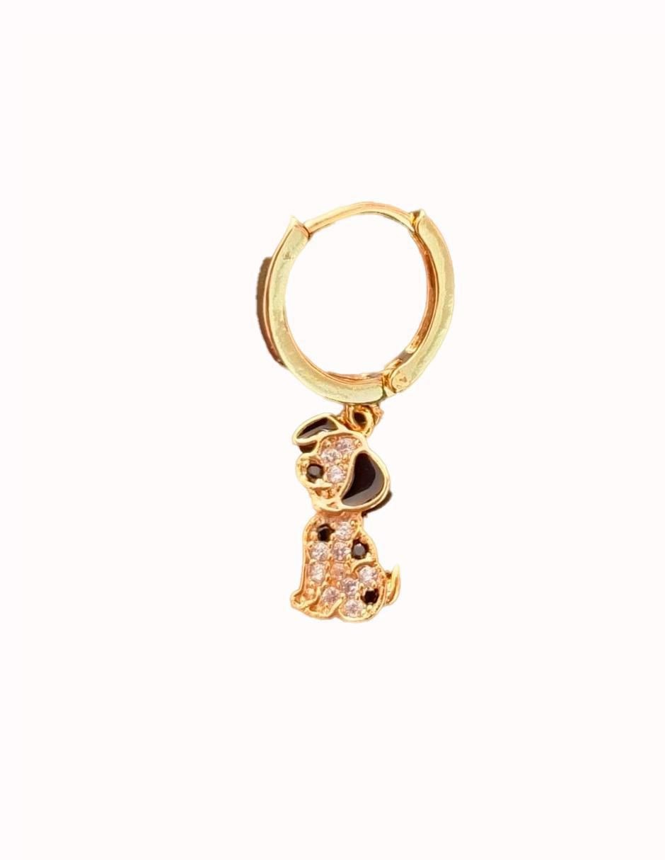 Set de aretes de perro 101 dálmatas Disney con acabado texturizado zirconia cúbica 2