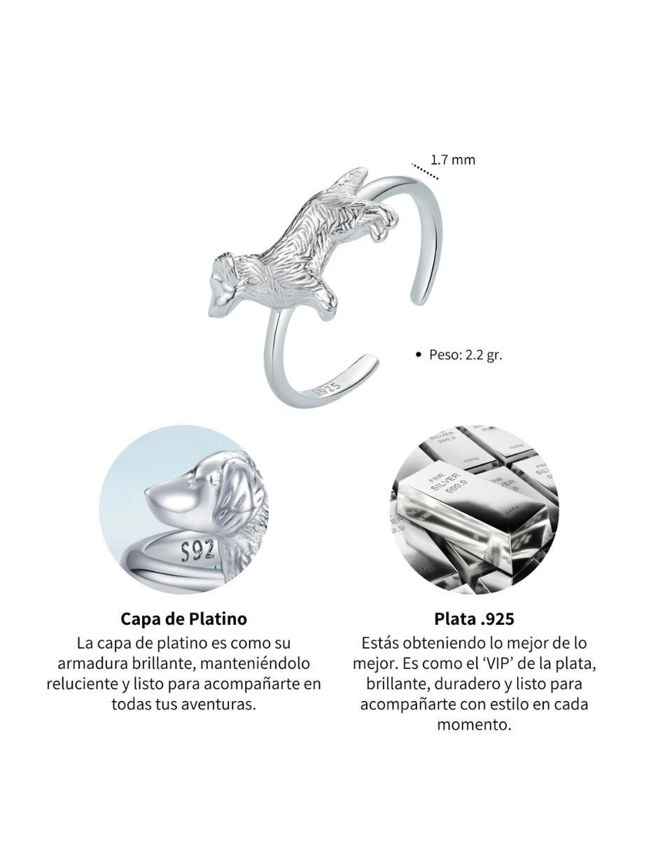 Anillo de perro Perros P 925 de plata pulido 4