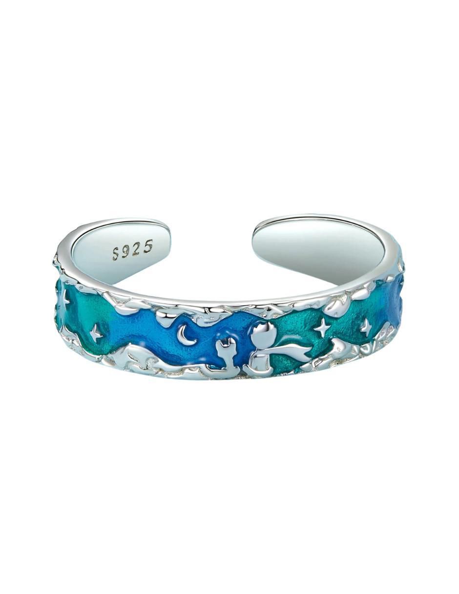 Anillo geométrico Beauty P 925 de plata pulido