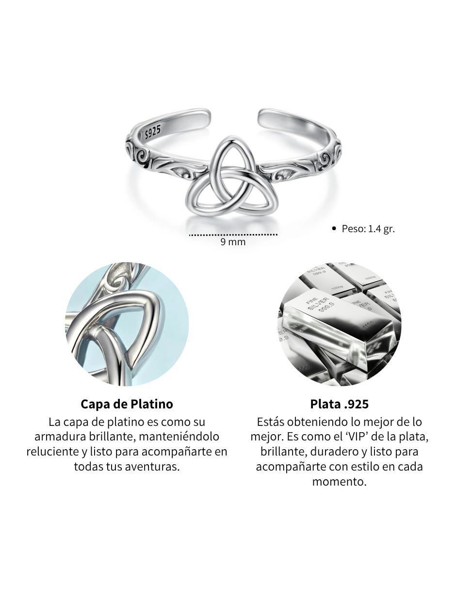Anillo de nudo Beauty P 925 de plata pulido 5