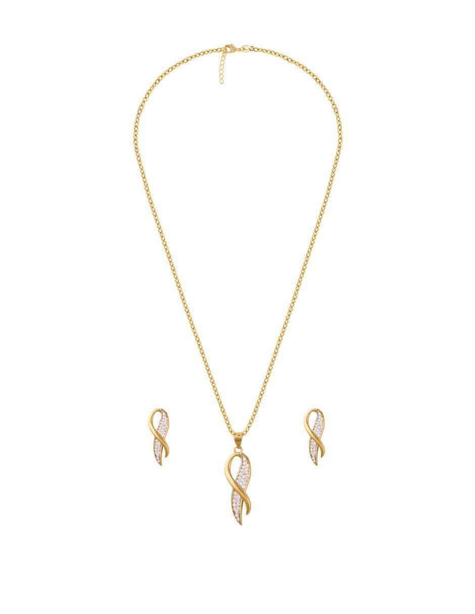 Aretes y collar de infinito zirconia 2