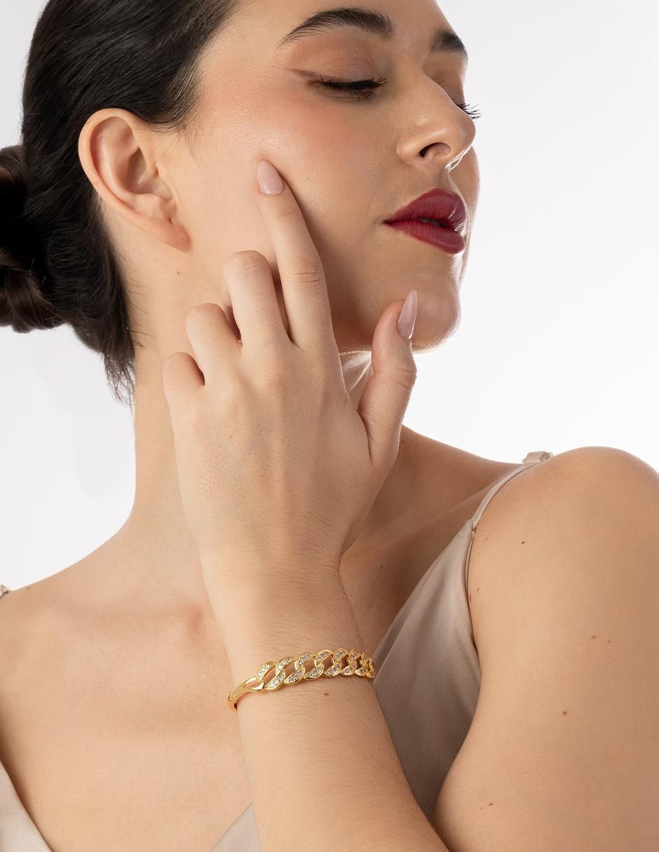 Pulsera con acabado chapa de oro 3