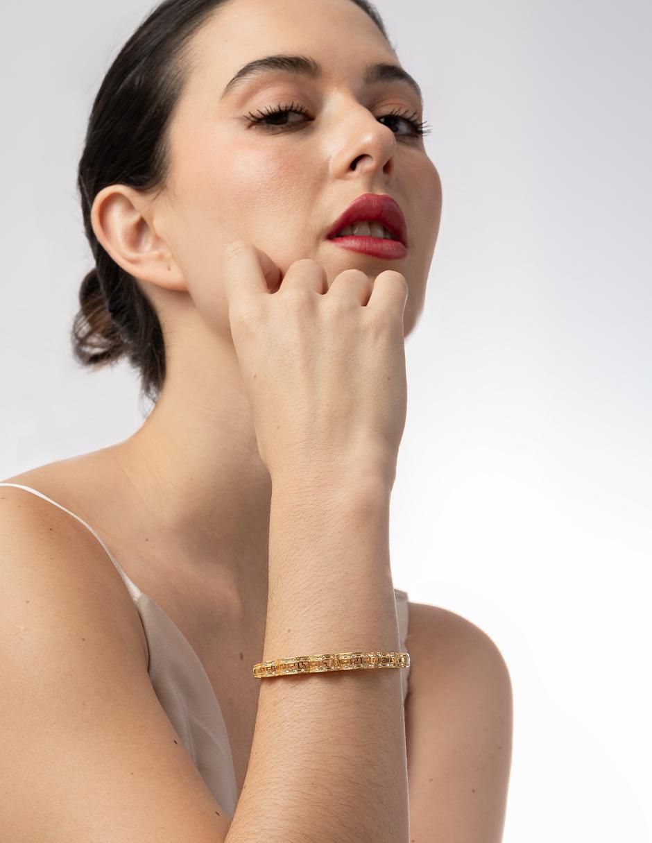 Pulsera con acabado chapa de oro 3