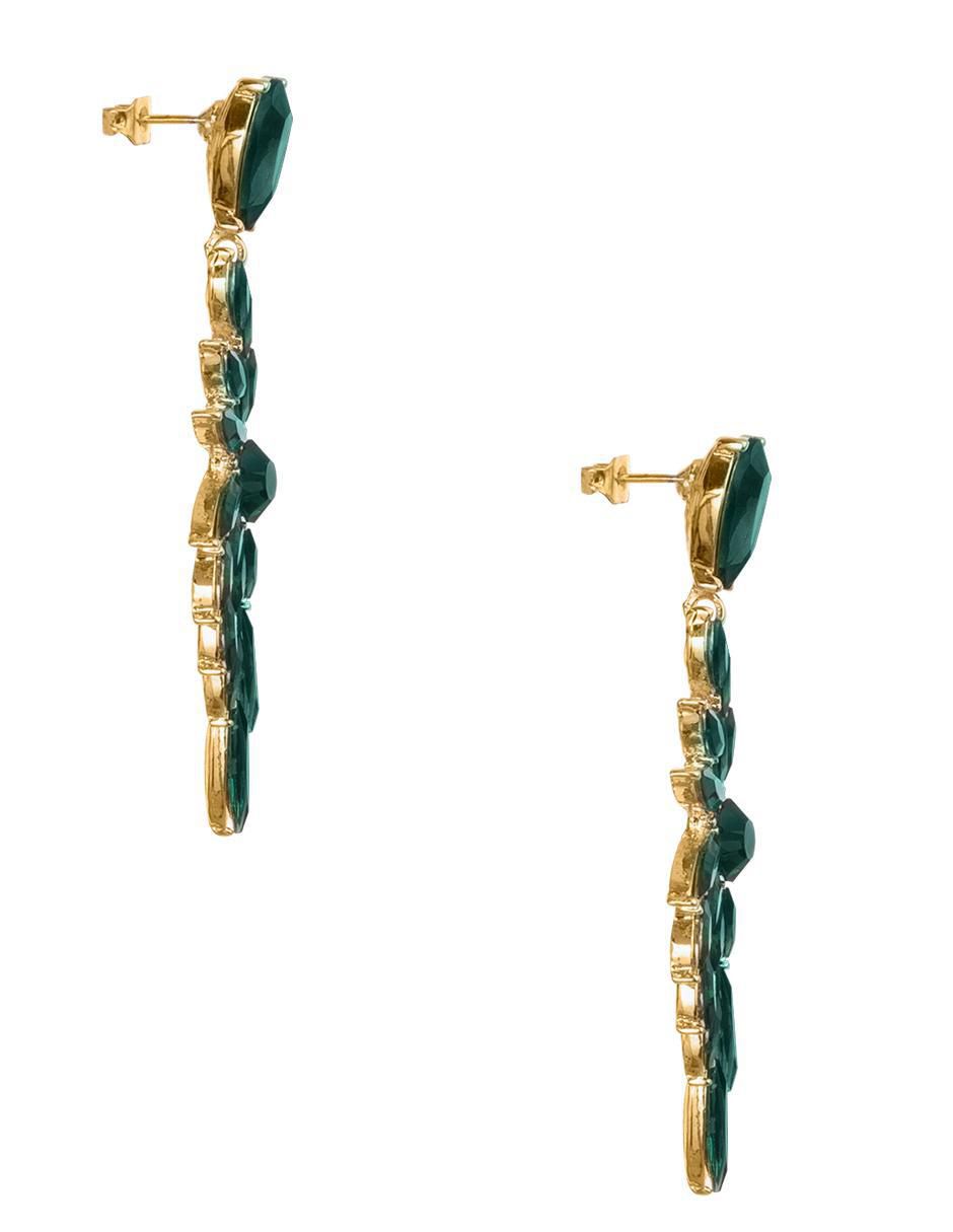 Aretes de alas 18 K con acabado chapa de oro cristal 2