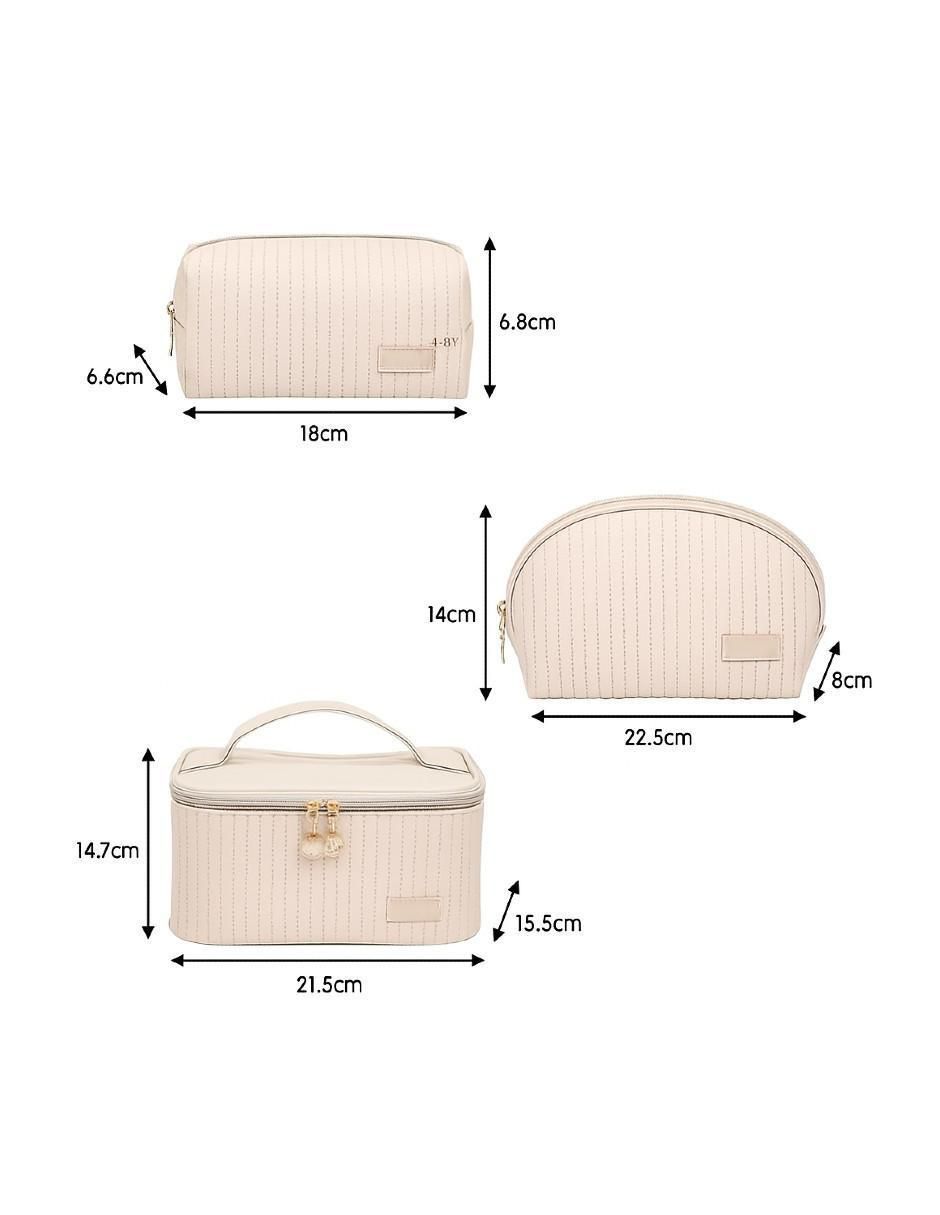 Set cosmetiquera multiusos 3 piezas para mujer 5