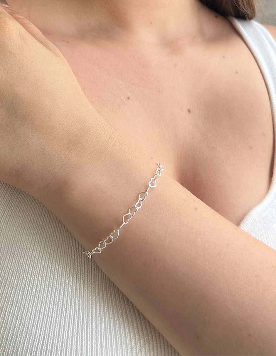 Pulsera de plata P 950 con acabado pulido 4