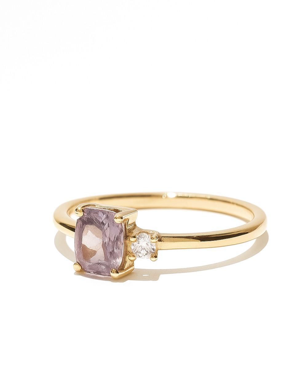 Anillo 14 k de oro amarillo espinela 2